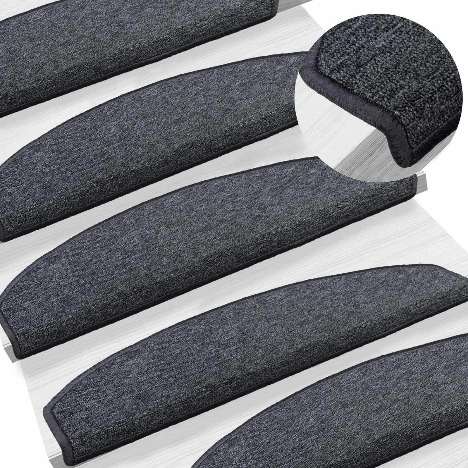 vidaXL Selbstklebende Treppenschoner 15 pcs Dunkelgrau und Blau