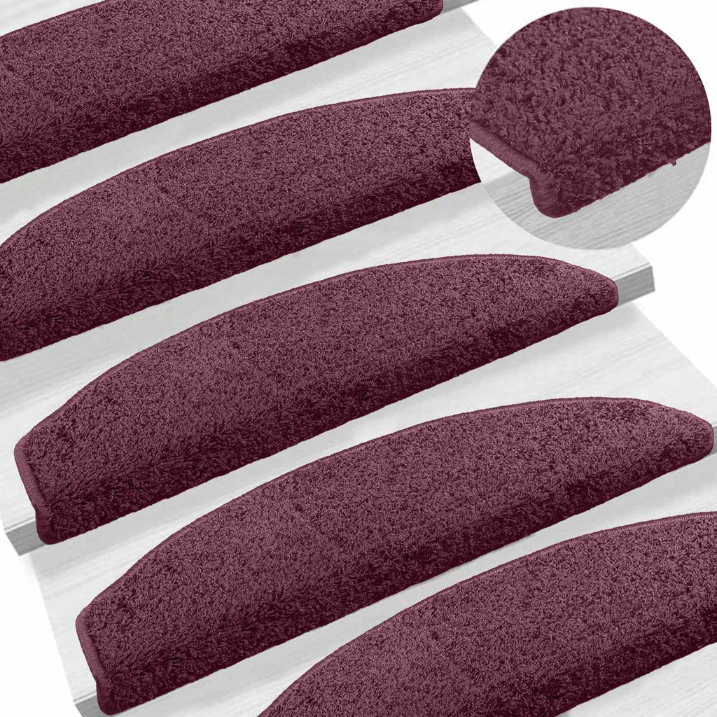 vidaXL Selbstklebende Treppenschoner Halbkreis 15 pcs Dunkel Lila