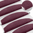 vidaXL Selbstklebende Treppenschoner Halbkreis 15 pcs Dunkel Lila