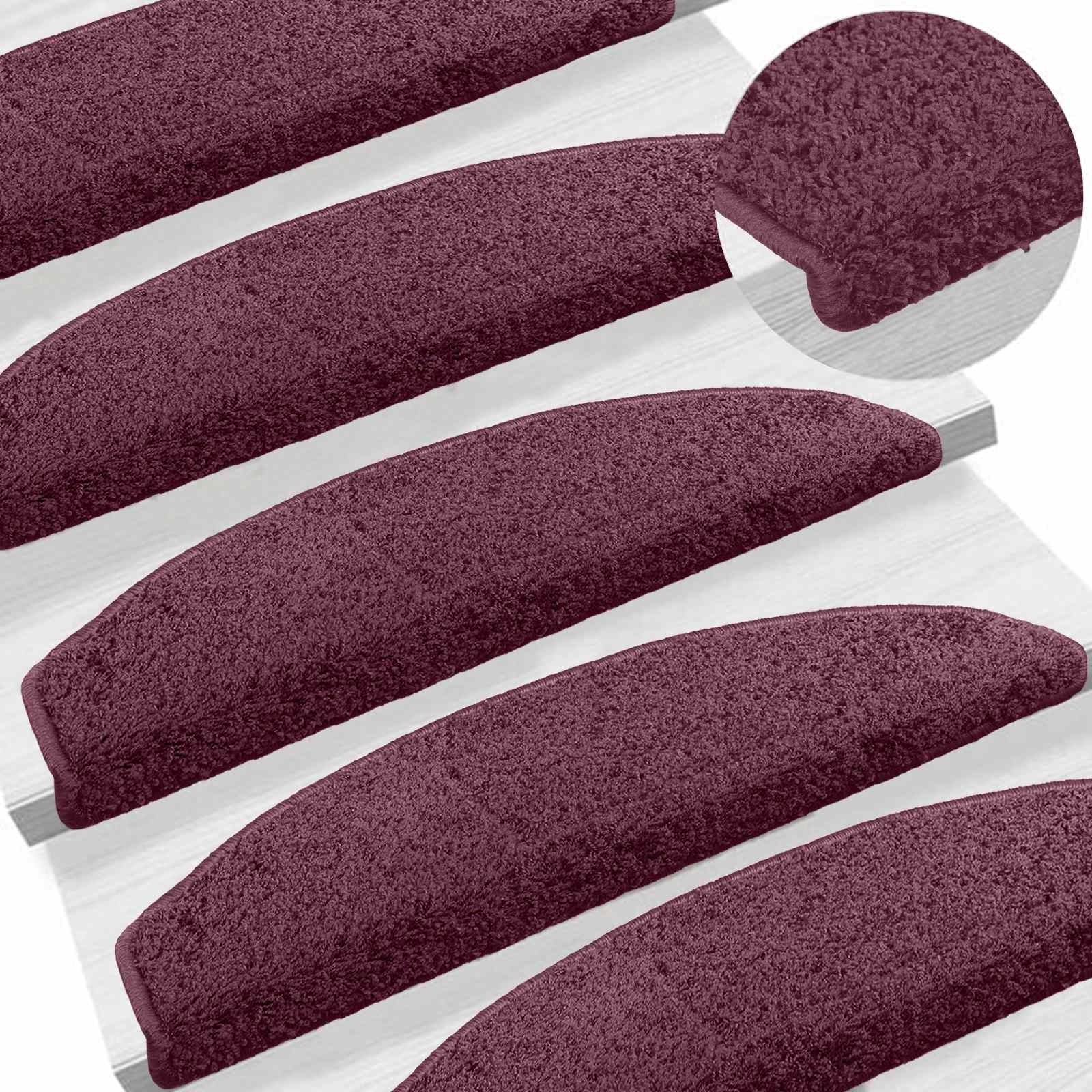 vidaXL Selbstklebende Treppenschoner Halbkreis 15 pcs Dunkel Lila