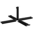 vidaXL Parasolständer für 25–50 mm Stange Schwarz