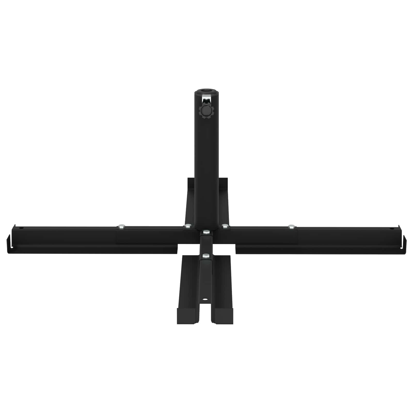 vidaXL Parasolständer für 25–50 mm Stange Schwarz