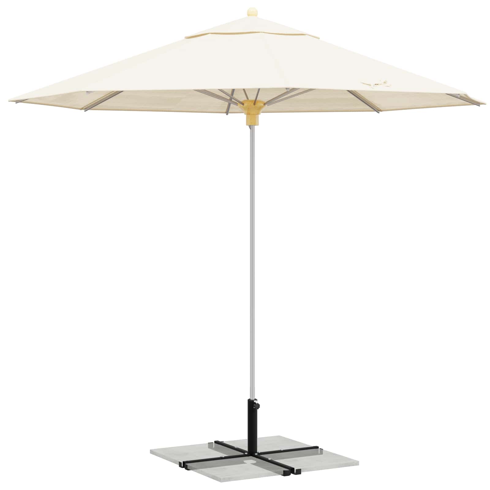 vidaXL Parasolständer für 25–50 mm Stange Schwarz