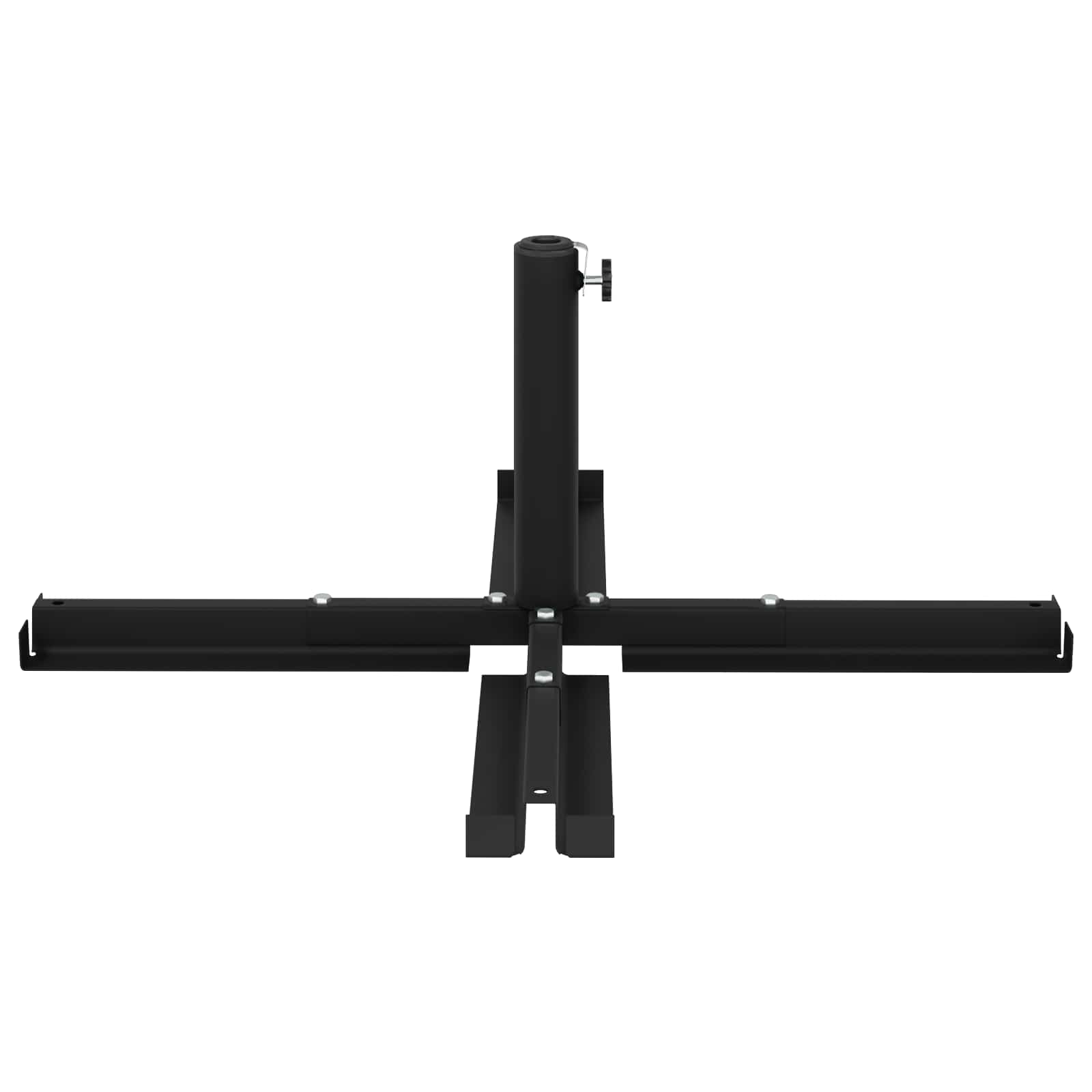 vidaXL Parasolständer für 25–50 mm Stange Schwarz