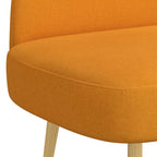 vidaXL Gepolsterte Bank mit Rückenlehne Dunkelgelb 110 x 60 x 76 cm