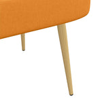 vidaXL Gepolsterte Bank mit Rückenlehne Dunkelgelb 110 x 60 x 76 cm