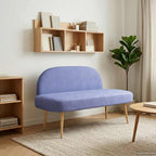 vidaXL Gepolsterte Bank mit Rückenlehne Jeans blau 110 x 60 x 76 cm