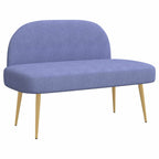 vidaXL Gepolsterte Bank mit Rückenlehne Jeans blau 110 x 60 x 76 cm