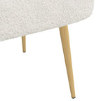 vidaXL Gepolsterte Bank mit Rückenlehne Creme 110 x 60 x 76 cm Bouclé