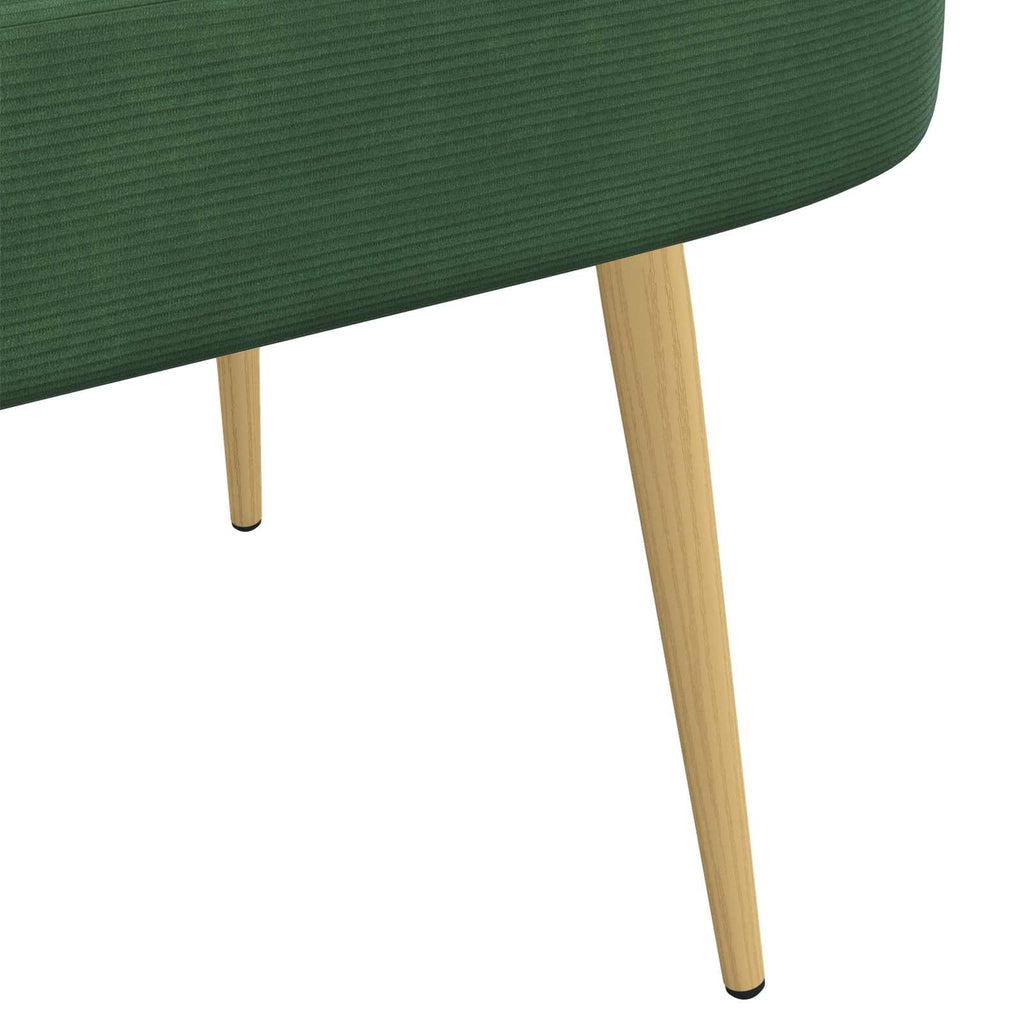 vidaXL Gepolsterte Bank mit Rückenlehne Dschungelgrün 110 x 60 x 76 cm