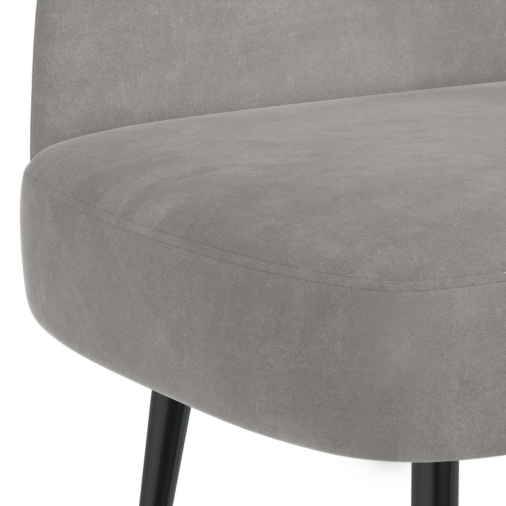 vidaXL Gepolsterte Bank mit Rückenlehne Hellgrau 110 x 60 x 76 cm Samt