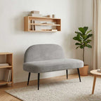 vidaXL Gepolsterte Bank mit Rückenlehne Hellgrau 110 x 60 x 76 cm Samt