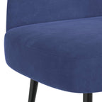 vidaXL Gepolsterte Bank mit Rückenlehne Polizeiblau 110 x 60 x 76 cm