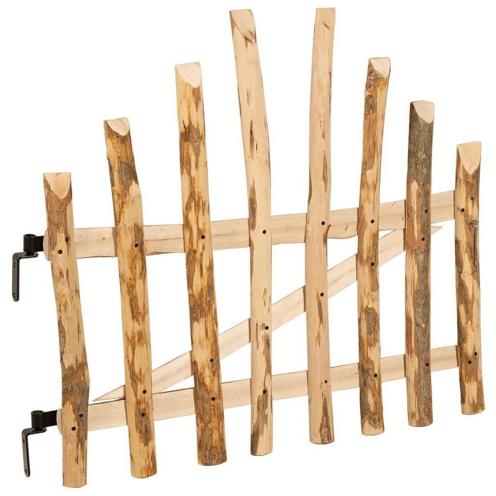 vidaXL Bogenzauntor 100 x 90 cm Imprägniertes Haselholz Natur