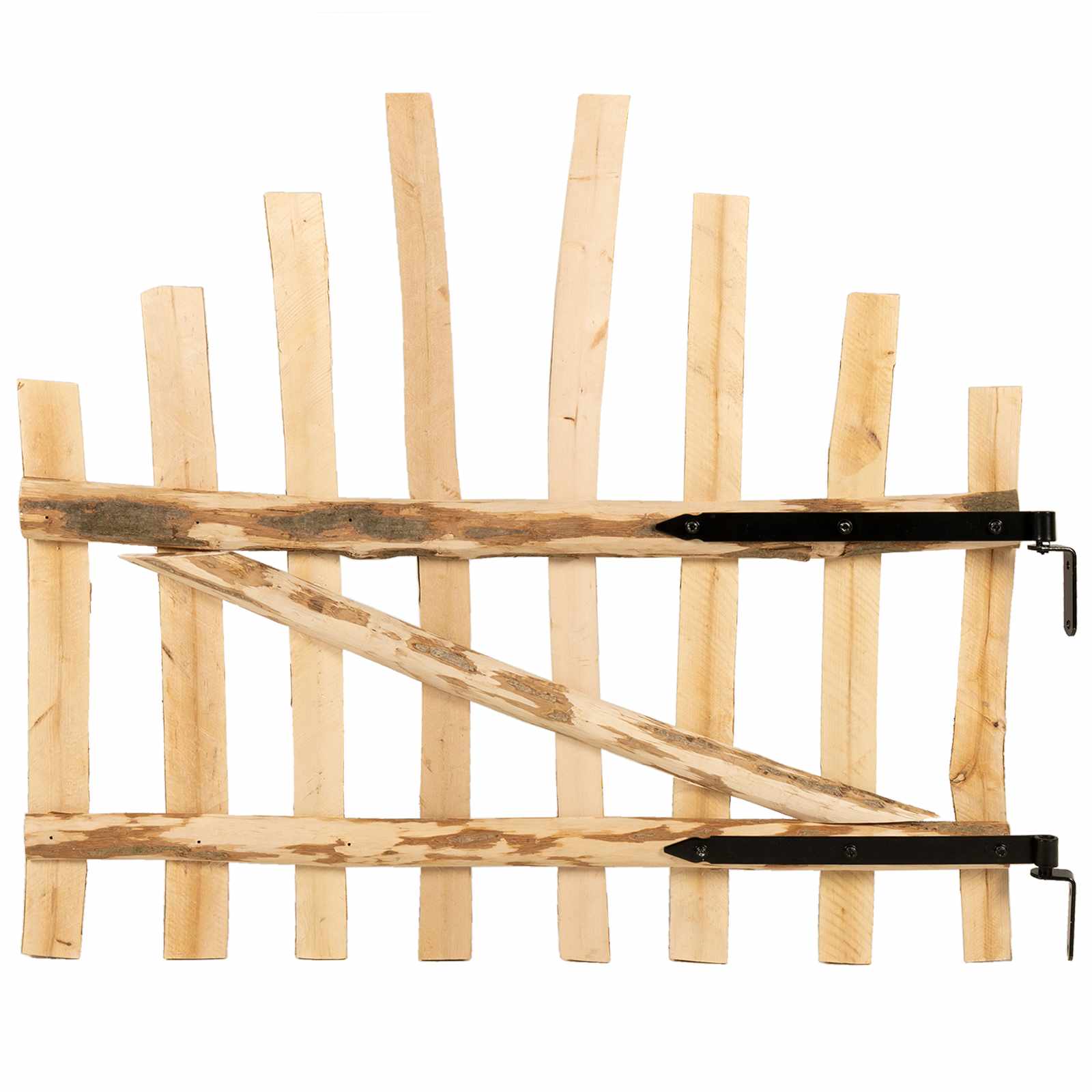 vidaXL Bogenzauntor 100 x 90 cm Imprägniertes Haselholz Natur
