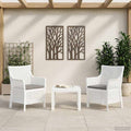 vidaXL Lounge-Set mit Kissen 3 pcs Weiß PP