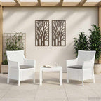 vidaXL Lounge-Set mit Kissen 3 pcs Weiß PP