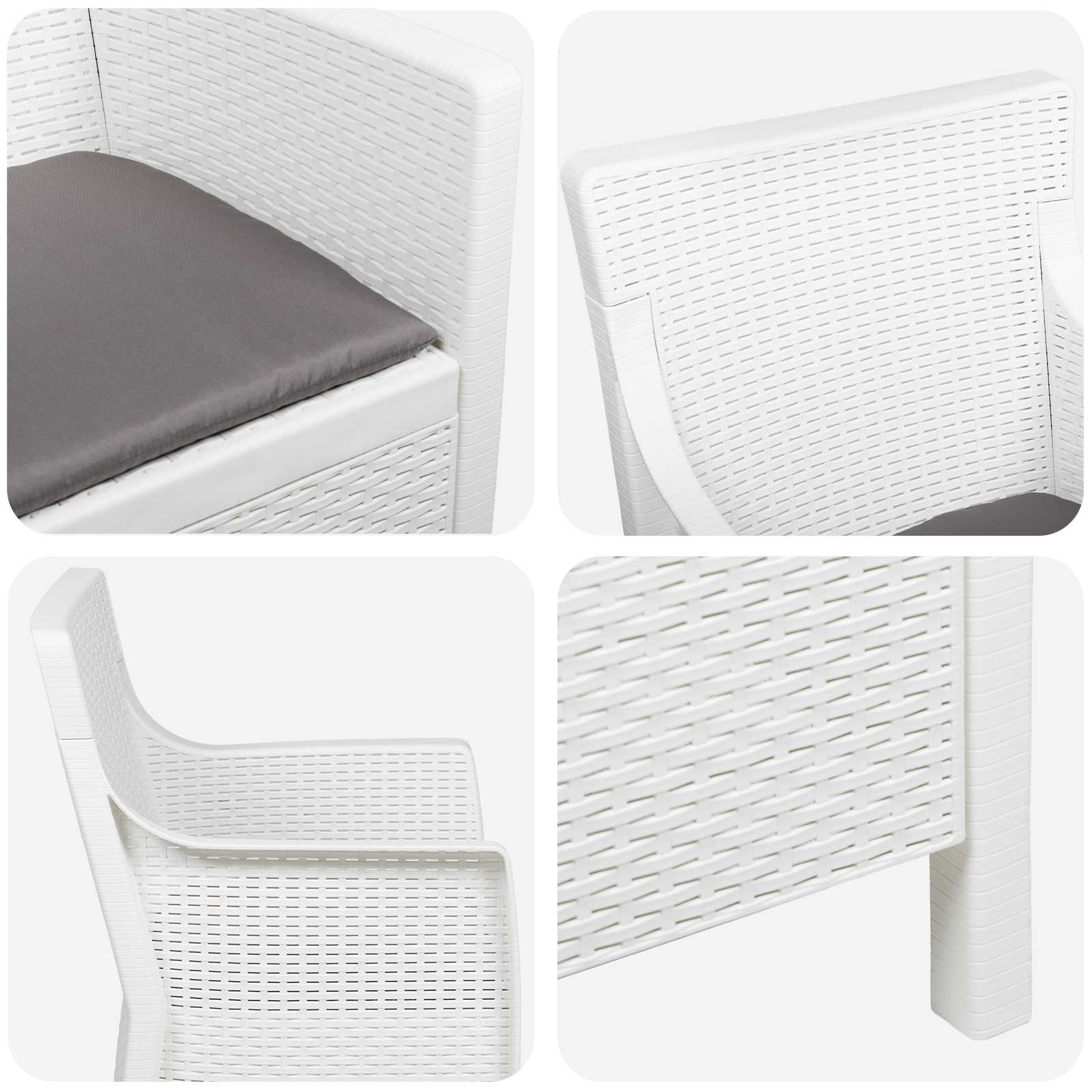 vidaXL Sessel Weiß PP