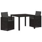 vidaXL Garten Essgruppe mit Kissen 3 pcs Anthrazit PP