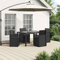 vidaXL Garten Essgruppe mit Kissen 5 pcs Anthrazit PP
