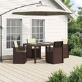 vidaXL Garten Essgruppe mit Kissen 5 pcs Anthrazit und Creme PP
