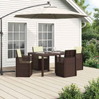 vidaXL Garten Essgruppe mit Kissen 5 pcs Anthrazit und Creme PP