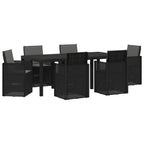 vidaXL Garten Essgruppe mit Kissen 7 pcs Anthrazit PP