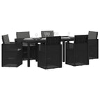 vidaXL Garten Essgruppe mit Kissen 7 pcs Anthrazit PP