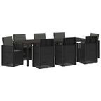 vidaXL Garten Essgruppe mit Kissen 9 pcs Anthrazit PP