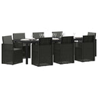 vidaXL Garten Essgruppe mit Kissen 9 pcs Anthrazit PP