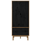 vidaXL Kleiderschrank mit Schubladen OTTA Schwarz 76,5 x 53 x 172 cm