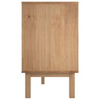 vidaXL Sideboard OTTA Schwarz 113,5 x 43 x 73 cm Massives Kiefernholz