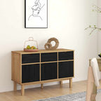 vidaXL Sideboard OTTA Braun und Schwarz 114 x 43 x 73,5 cm