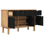 vidaXL Sideboard OTTA Braun und Schwarz 114 x 43 x 73,5 cm