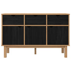 vidaXL Sideboard OTTA Braun und Schwarz 114 x 43 x 73,5 cm
