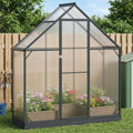 vidaXL Garten Gewächshaus mit Tür Anthrazit 183,5 x 63,5 x 207 cm