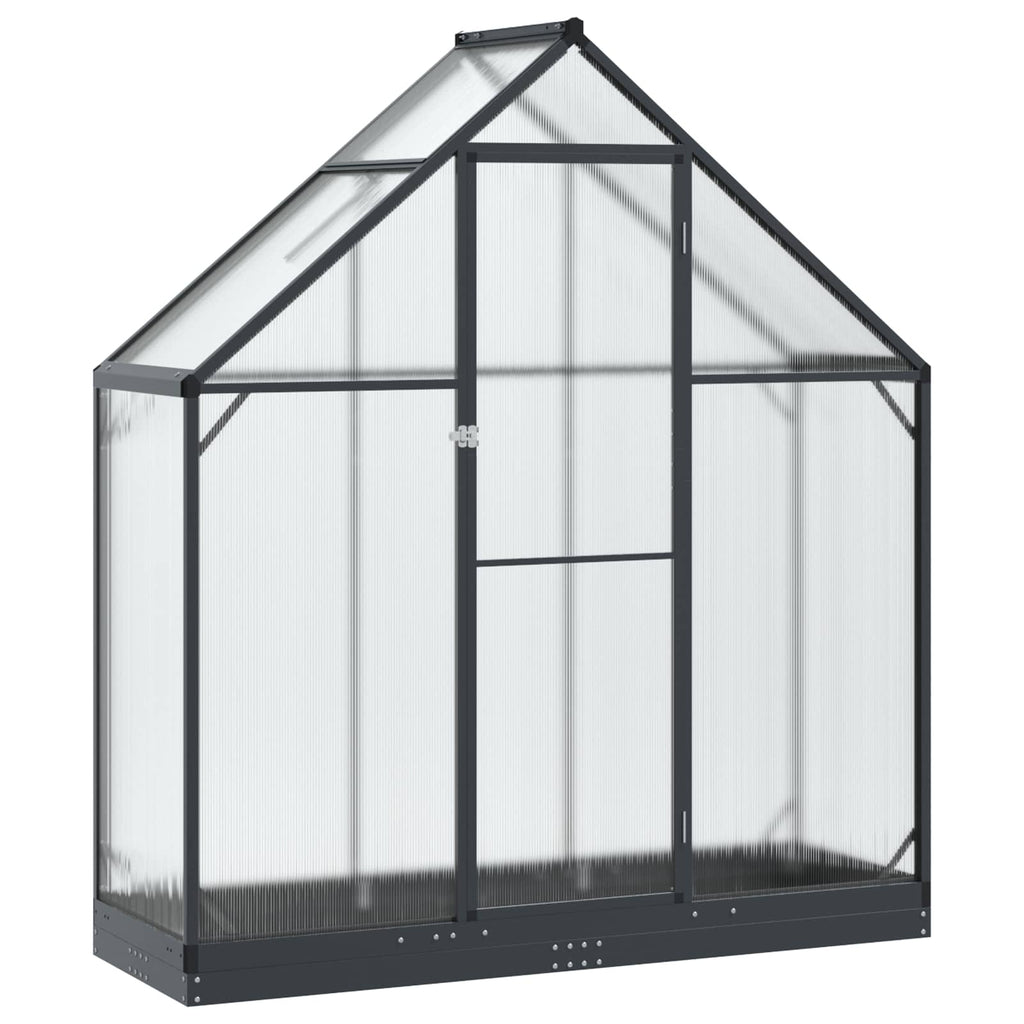 vidaXL Garten Gewächshaus mit Tür Anthrazit 183,5 x 63,5 x 207 cm