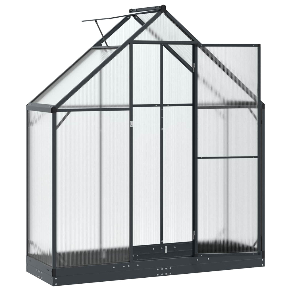 vidaXL Garten Gewächshaus mit Tür Anthrazit 183,5 x 63,5 x 207 cm