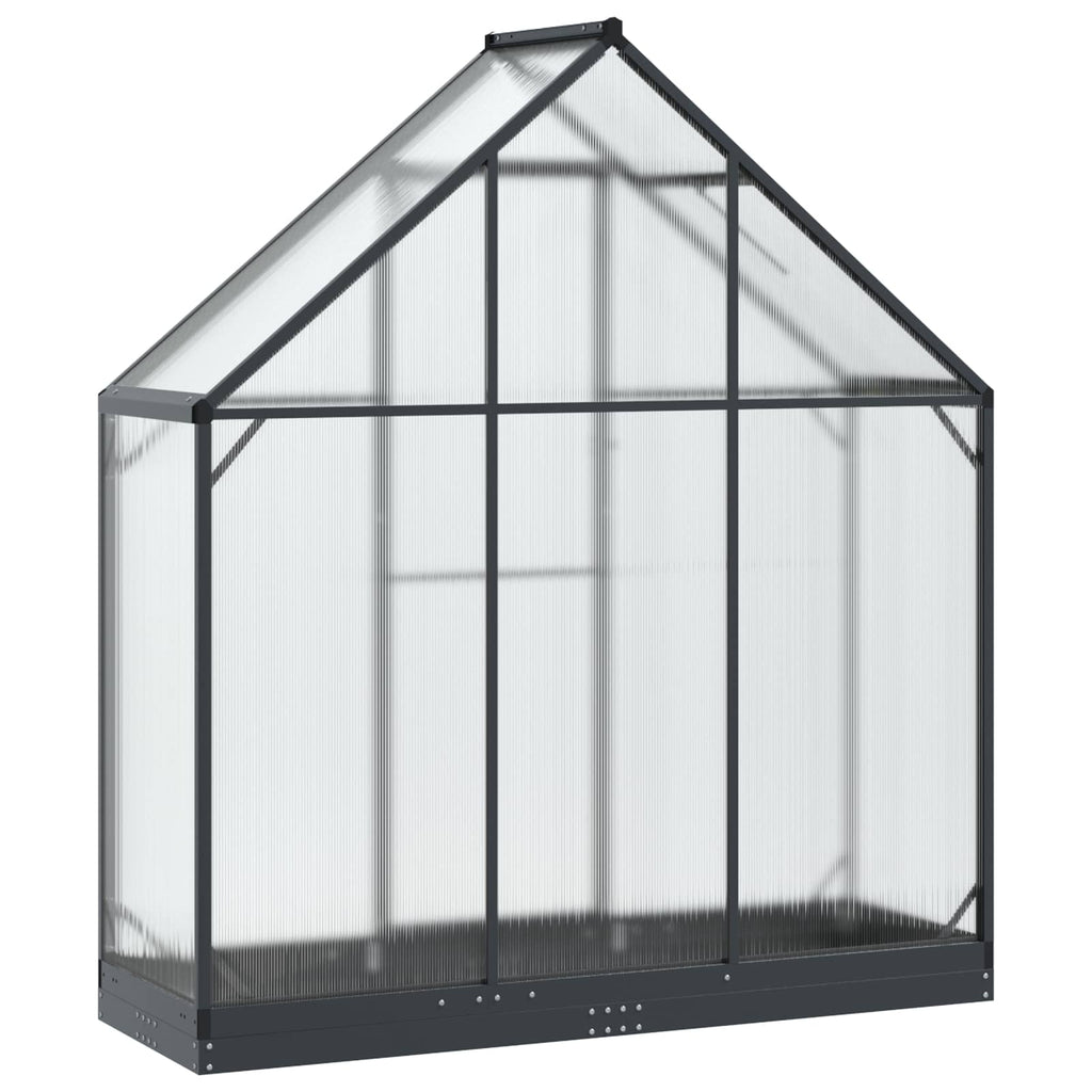 vidaXL Garten Gewächshaus mit Tür Anthrazit 183,5 x 63,5 x 207 cm