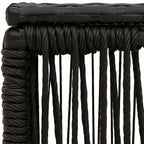 vidaXL Gartentisch Schwarz 55 x 55 x 37 cm PE Rattan und Glas