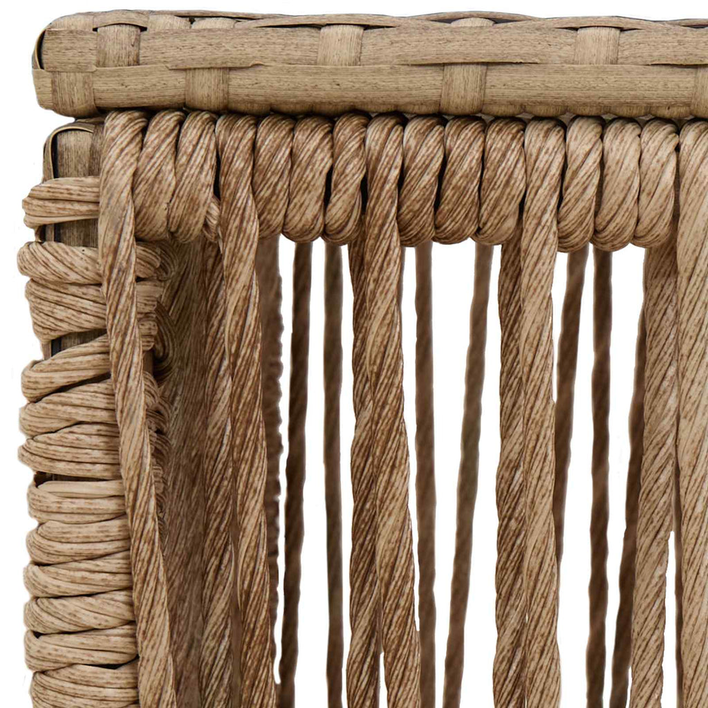 vidaXL Gartentisch Beige und Schwarz 55 x 55 x 37 cm