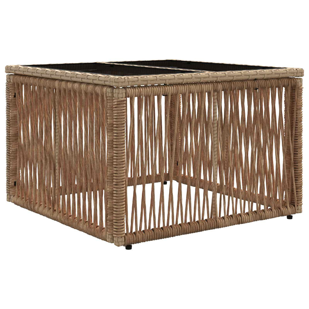 vidaXL Gartentisch Beige und Schwarz 55 x 55 x 37 cm