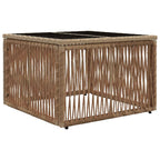 vidaXL Gartentisch Beige und Schwarz 55 x 55 x 37 cm