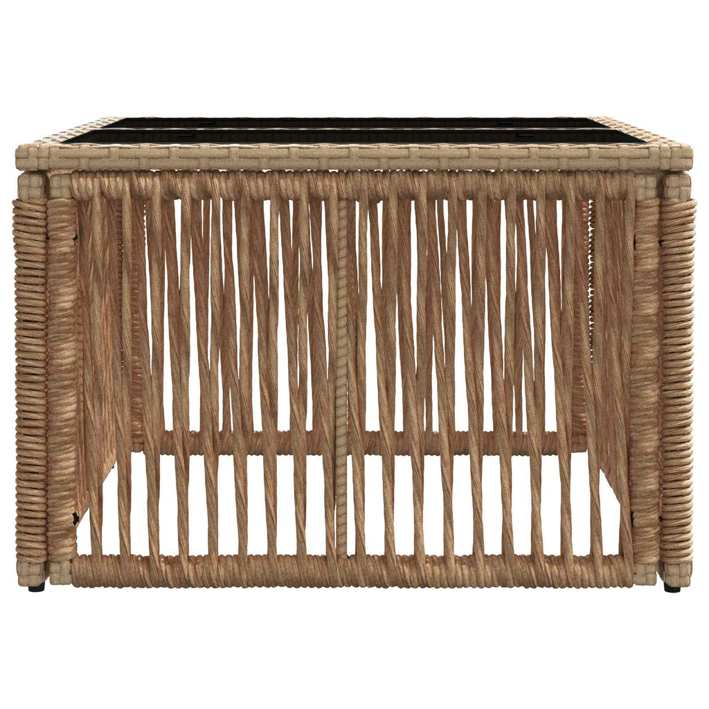 vidaXL Gartentisch Beige und Schwarz 55 x 55 x 37 cm
