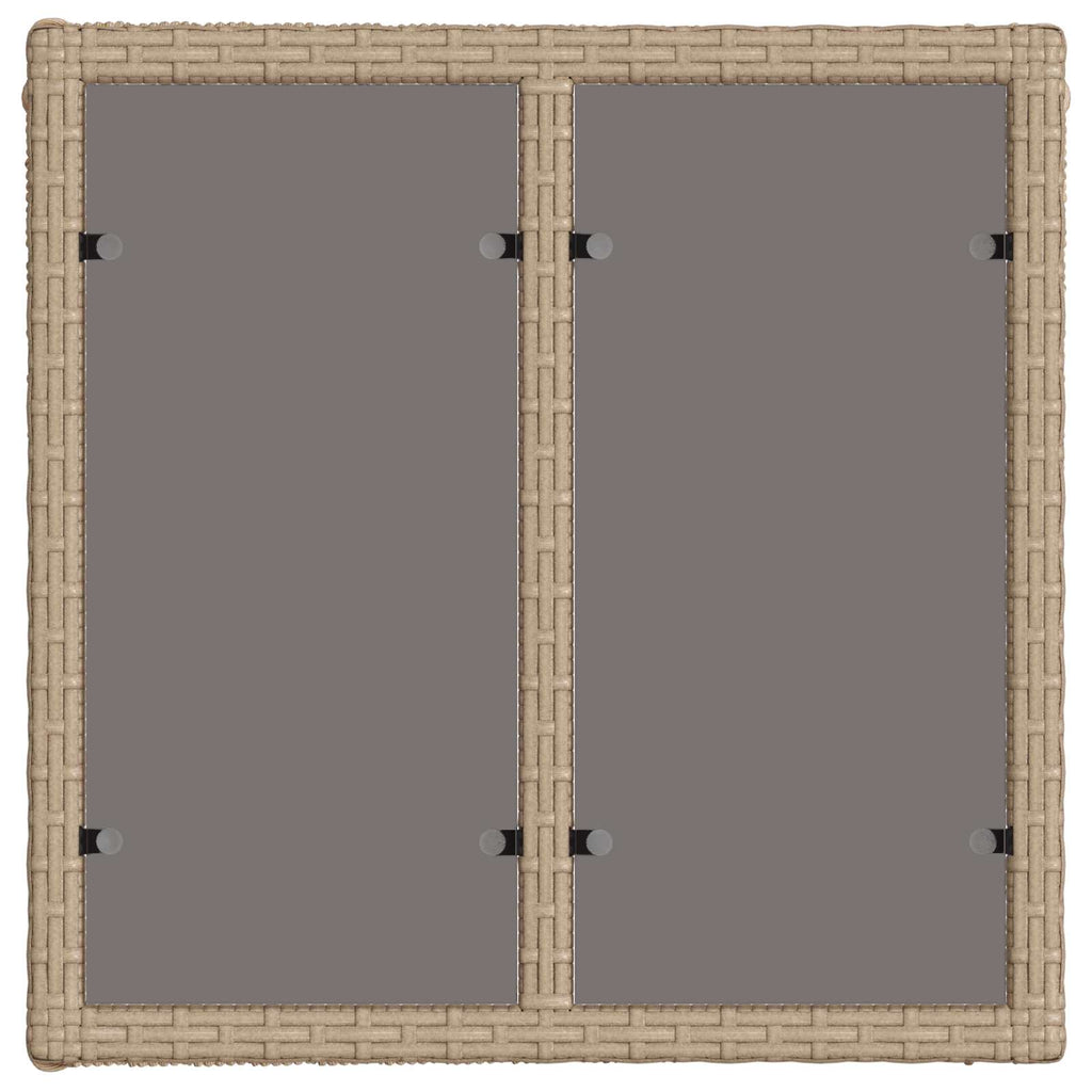 vidaXL Gartentisch Beige und Schwarz 55 x 55 x 37 cm