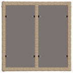 vidaXL Gartentisch Beige und Schwarz 55 x 55 x 37 cm