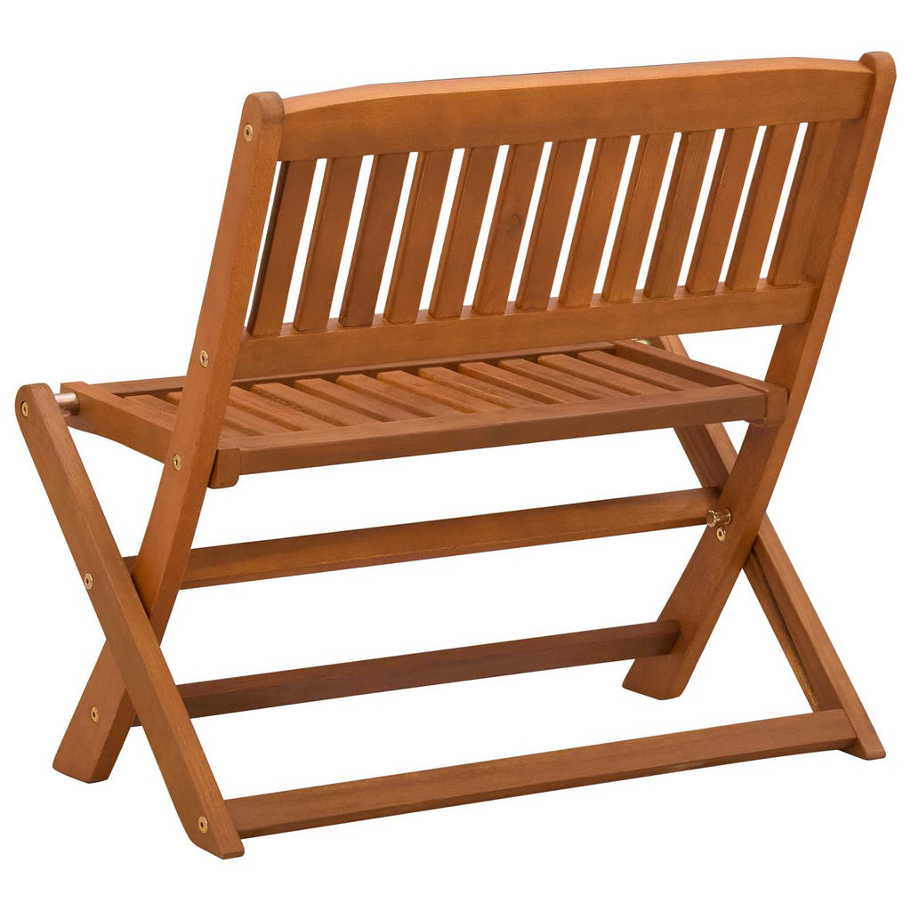 vidaXL Kinderbank Braun 61 x 38 x 57 cm Massives Eukalyptus Holz