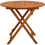 vidaXL Klappbarer Gartentisch Braun Ø 90 x 75 cm