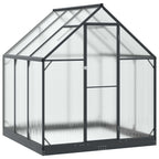 vidaXL Garten Gewächshaus mit Tür Anthrazit 183,5 x 183,5 x 207 cm