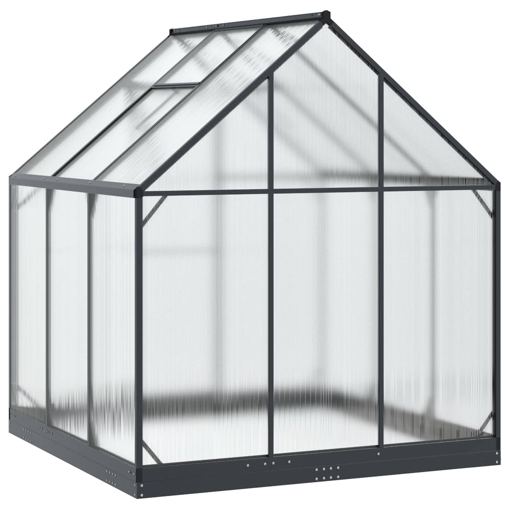 vidaXL Garten Gewächshaus mit Tür Anthrazit 183,5 x 183,5 x 207 cm